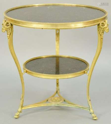 Louis XVI Style Gilt Bronze Gueridon Table, round two