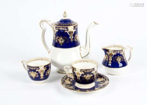 A 20th Century Royal Crown Derby coffee set, comprising of a coffee pot, sugar bowl, milk jug and