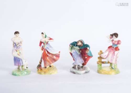 Four Royal Doulton Figurines, consisting of 'Spring', 'Summer', 'Autumn' and 'Winter' (4)