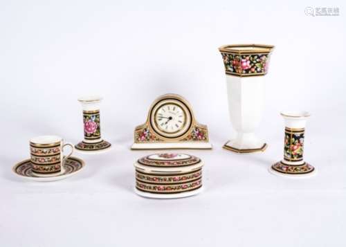 A group of predominantly Wedgwood wares, in the Clio pattern, including a photograph frame, height