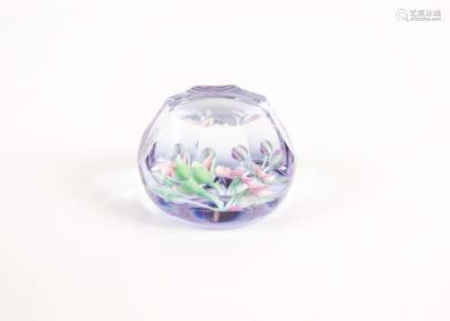 A Whitefriars Caithness 'Fragile Beauty' limited edition glass paperweight, designed by Linda