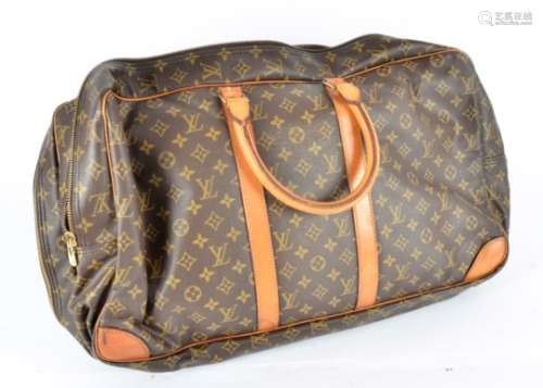 A Louis Vuitton vintage 'Sirius 55' monogrammed leather suitcase, with a smooth vachetta cowhide tan