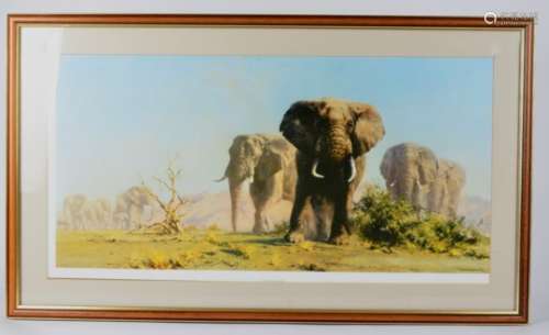 Two David Shepherd limited edition prints, Man for the Woods, Orang-Utans', signed in pencil, no.