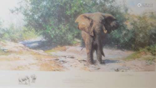 Two signed David Shepherd prints, comprising a limited edition Tembo Mezee no 677/850, signed to