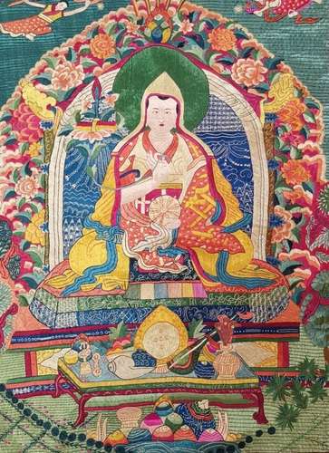 Tibetan Silk Embroidery Thangka