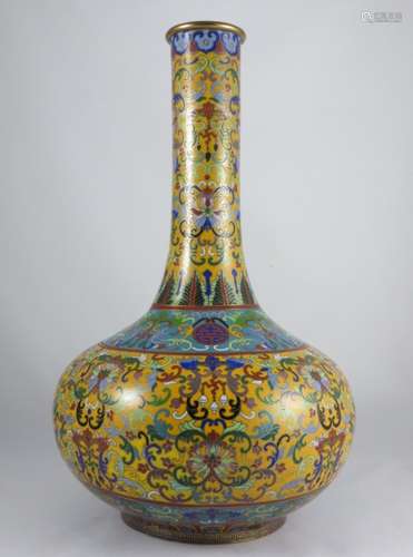 Chinese Qing Dynasty Cloisonne Vase