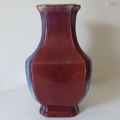 A Red Glaze Porcelain Vase