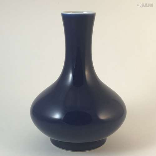 Chinese Blue Glaze Porcelain Vase