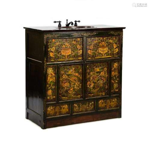 19th C. Renaissance Style Cabinet Sink