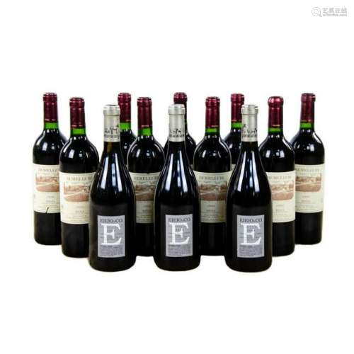 Group of 12 Wine Bottles Including Remelluri Rioja
