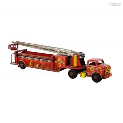 Marx VFD Hook & Ladder No. 9 Fire Truck Toy