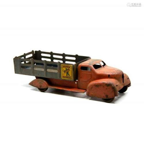1930's Marx Motor Market Stake Delivery Truck Toy