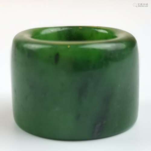 Chinese Green Jade Thumb Ring