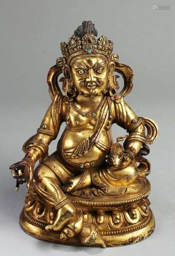 Chinese Gilt Bronze Bodhisattva Statue