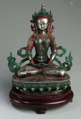 Chinese Bronze Bodhisattva Statue