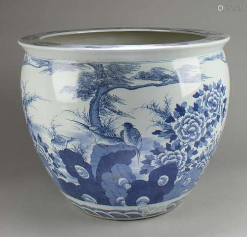 Chinese Blue & White Porcelain Fish Tank