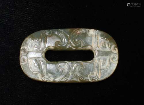 A Carved Jade Sword Guard