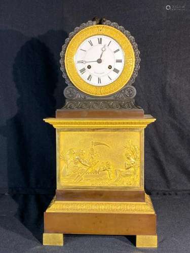 French Gilt Bronze Clock - Romans