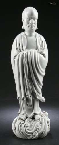 Chinese Blanc De Chine Damo Statue