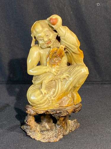 Chinese Carved Soapstone Elder