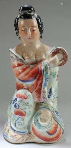 Chinese Porcelain Maiden Statue