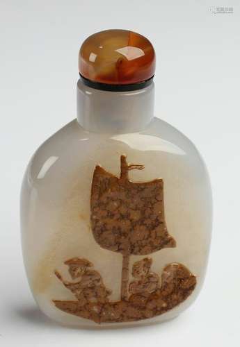 Chinese Agate Snuff Bottle