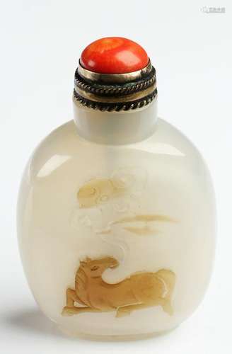 Chinese Agate Snuff Bottle