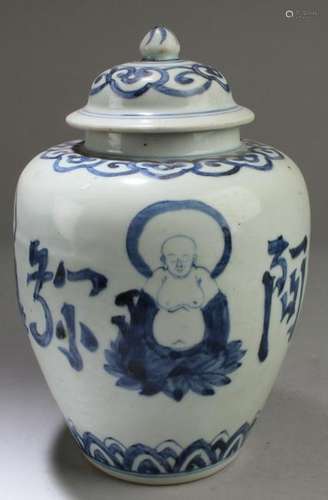 Chinese Blue & White Porcelain Jar