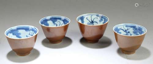 A Group of Four Chinese Antique Porcelain Cups