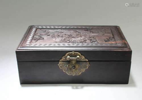 Chinese Hardwood Rectangular Box