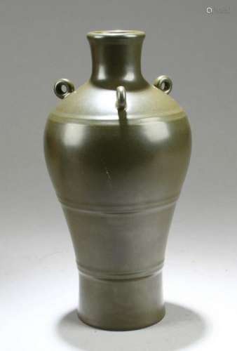 Chinese Tea Dust Color Porcelain Vase