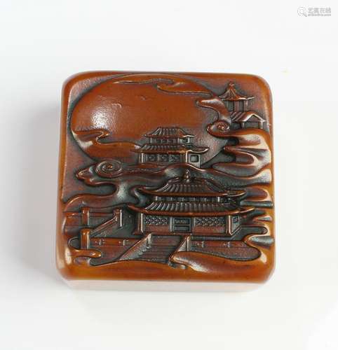 Chinese Soapstone Square-shaped Seal