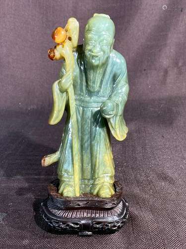 Chinese Jade Figurine of Shoulao