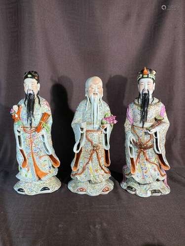 Chinese Porcelain Immnortal - Set of Three