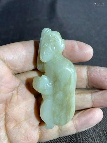 Chinese Jade Carved Monkey