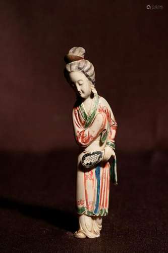 Chinese Soapstone Carving of a Maid - Albert Gallatin