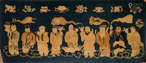 Chinese Rug with Immortal Scene