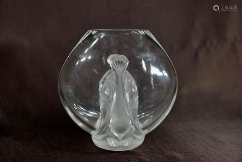 Large Lalique Crytsal Vase - Iris