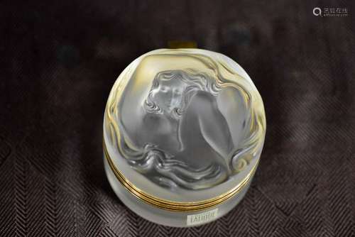 Lalique Crystal Comestic Box - Nude