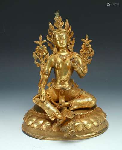 SEATED BRONZE TARA