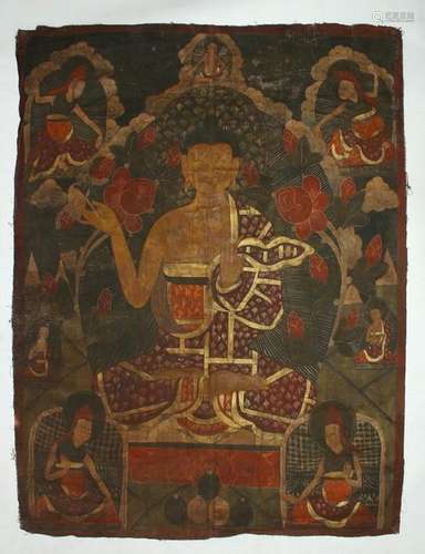 SERENE BUDDHA THANGKA