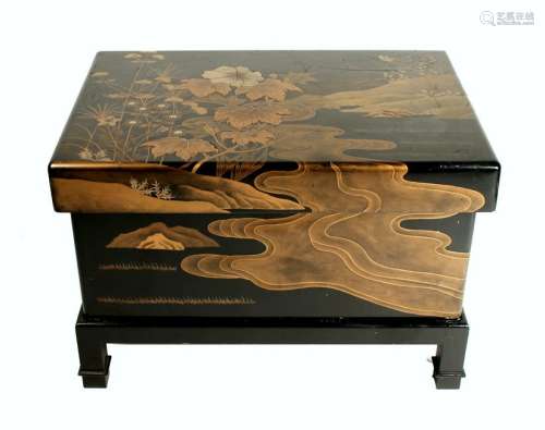 THREE PIECE LACQUERED CHEST