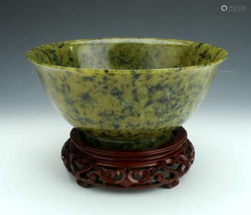 HARDSTONE BOWL WITH STAND