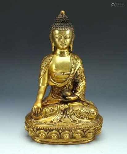 SEATED BRONZE BUDDHA