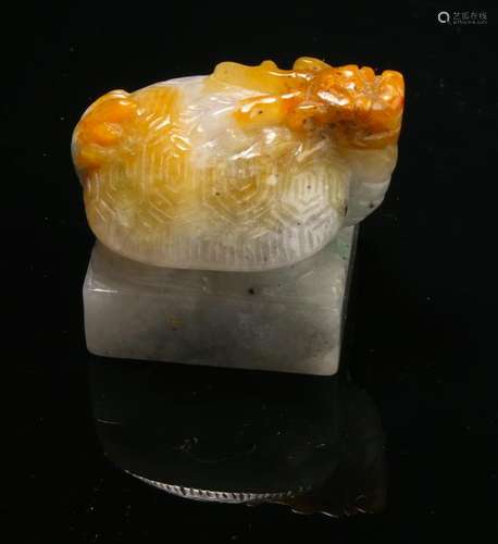 JADE DRAGON TURTLE SHELL SEAL