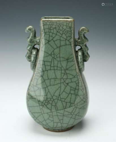 CELADON CRACKLE VASE