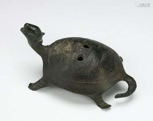 BRONZE TURTLE INCENSE HOLDER