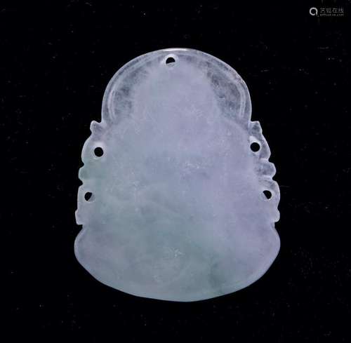 LAVENDER AND GREEN JADE BUDDHA PENDANT