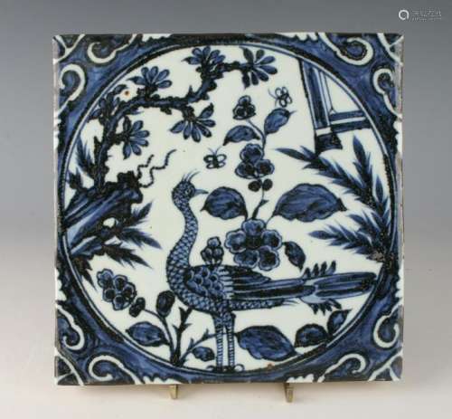 THICK BLUE & WHITE MING TILES 1