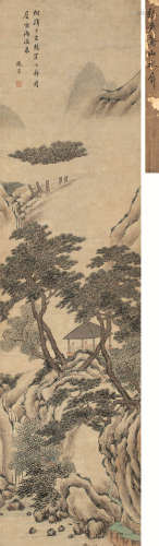 张 崟（1761～1829）  听泉图 设色纸本 立轴